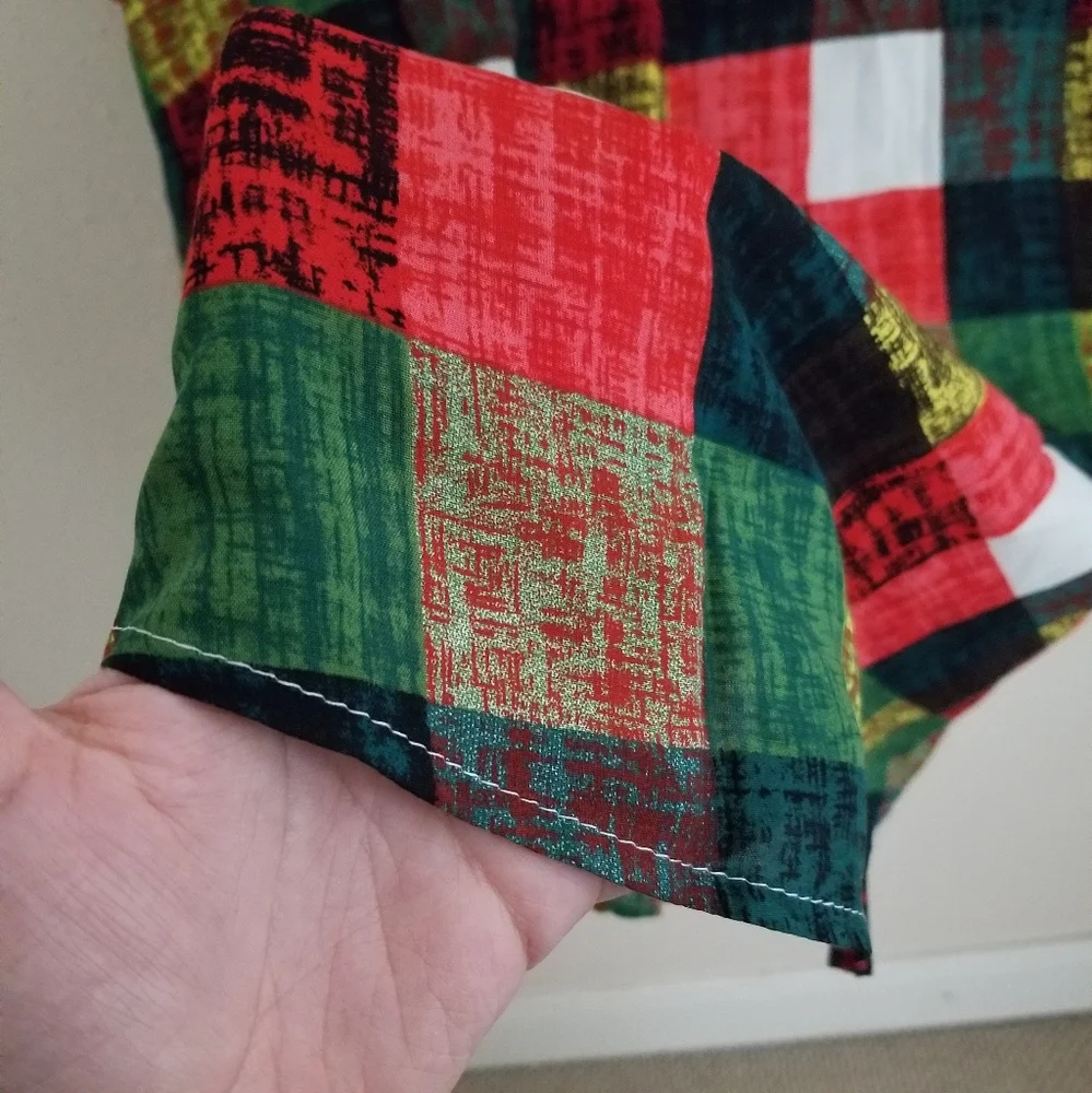 Shein Plaid Button Down Short Sleeve Shirt